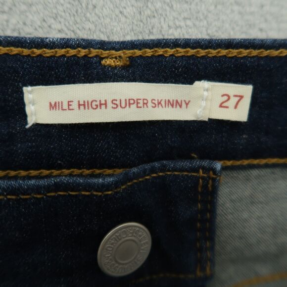 Levi's 711 Jeans Women's Size 27 Blue Mile High Super Skinny Denim 28" Inseam - Picture 9 of 16